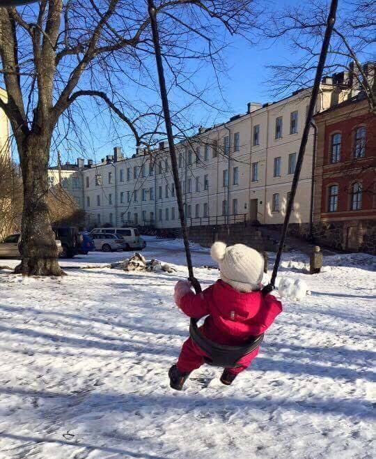 Suomenlinna retkikohteena toimii myös talvella lasten kanssa.